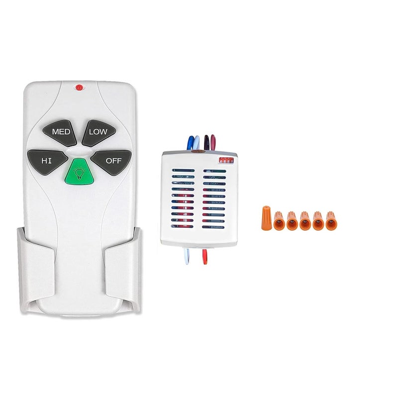 Smekitlly Small Size Universal Ceiling Fan Remote Control Kit, 3 Speed Control with Light Dimming, Mini Receiver Replacement for Hampton Bay/Hunter/Harbor Breeze/Westinghouse/Honeywell and More - Image 1